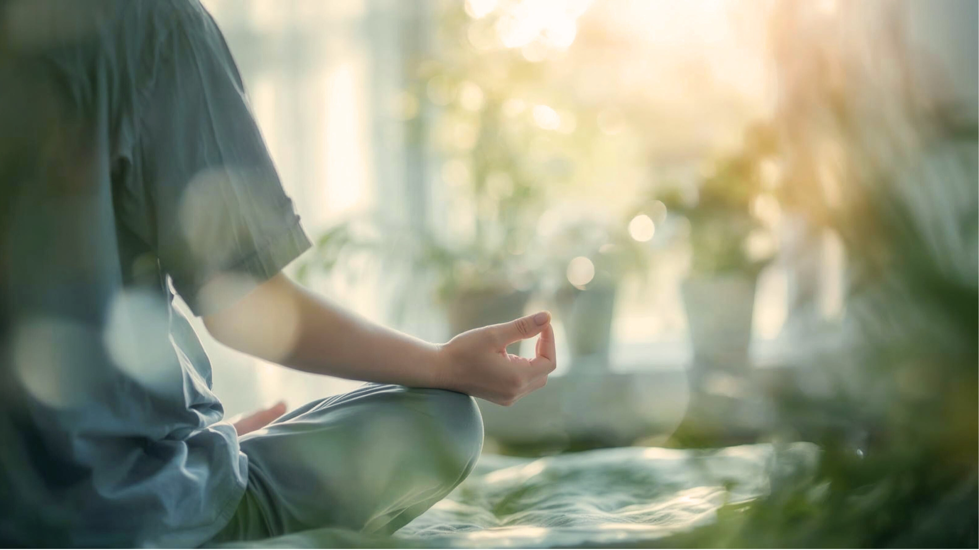 Rajesh practising yoga
